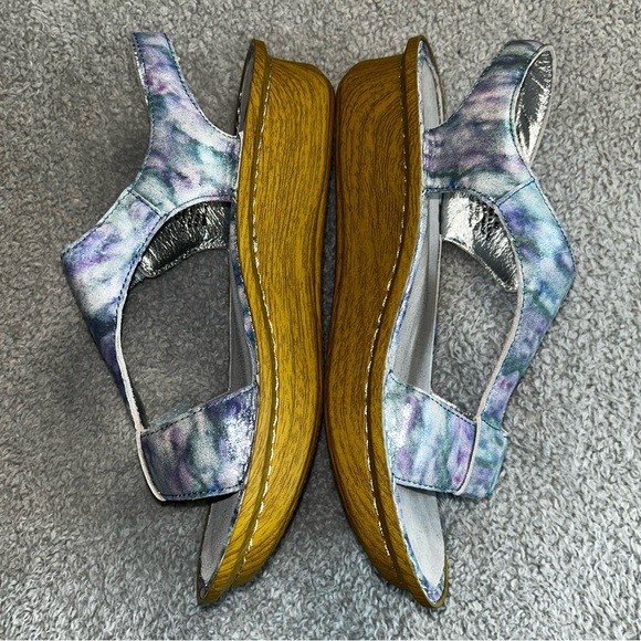 Alegria Blue and Purple Sandals Comfort Style - Picture 4 of 7